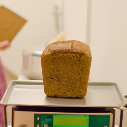 Bruin brood gemaakt door broodbakmachine