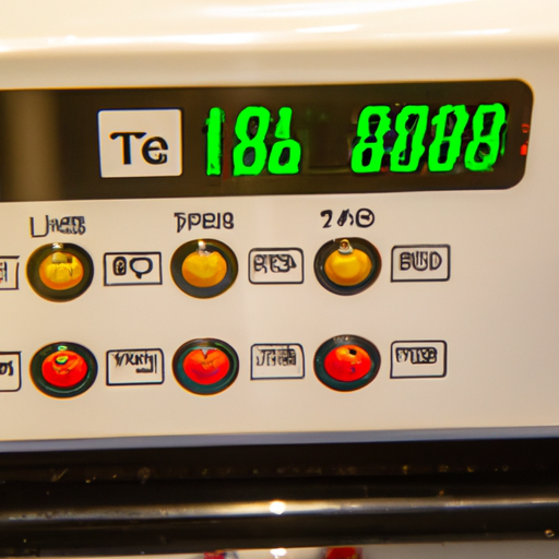 Een broodbakmachine display met timer en selectieknoppen die de instellingen tonen