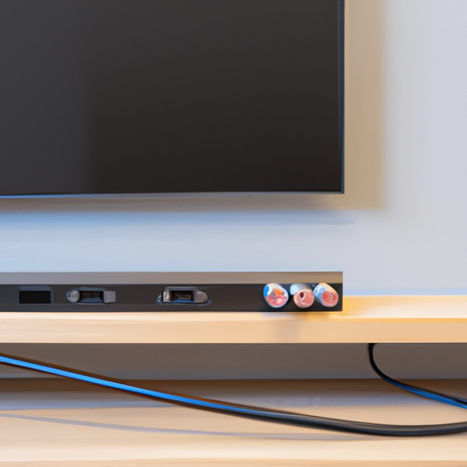 Soundbar aangesloten op televisie met HDMI kabel