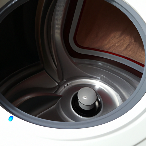 Wasmachine met trommel open