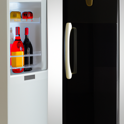 Wijnkoelkast naast een normale koelkast